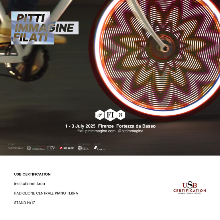 USB Certification olarak, Floransa’da gerçekleşecek olan Pitti Immagine Filati fuarına katılıyoruz
